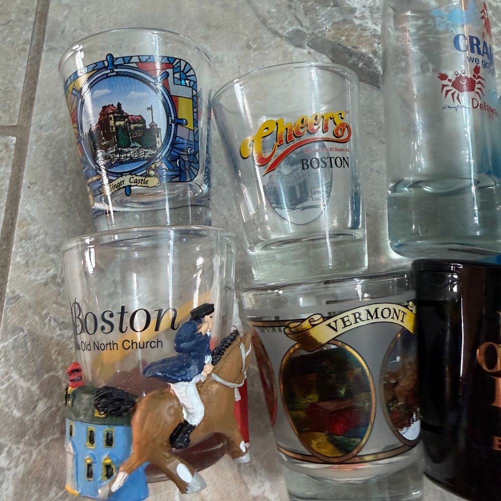 Colorful New England Souvenir Shot Glass Set - Picture 2 of 3